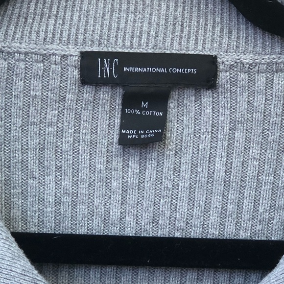 INC International Concepts Gray Detailed Sweater size Medium - Picture 9 of 9